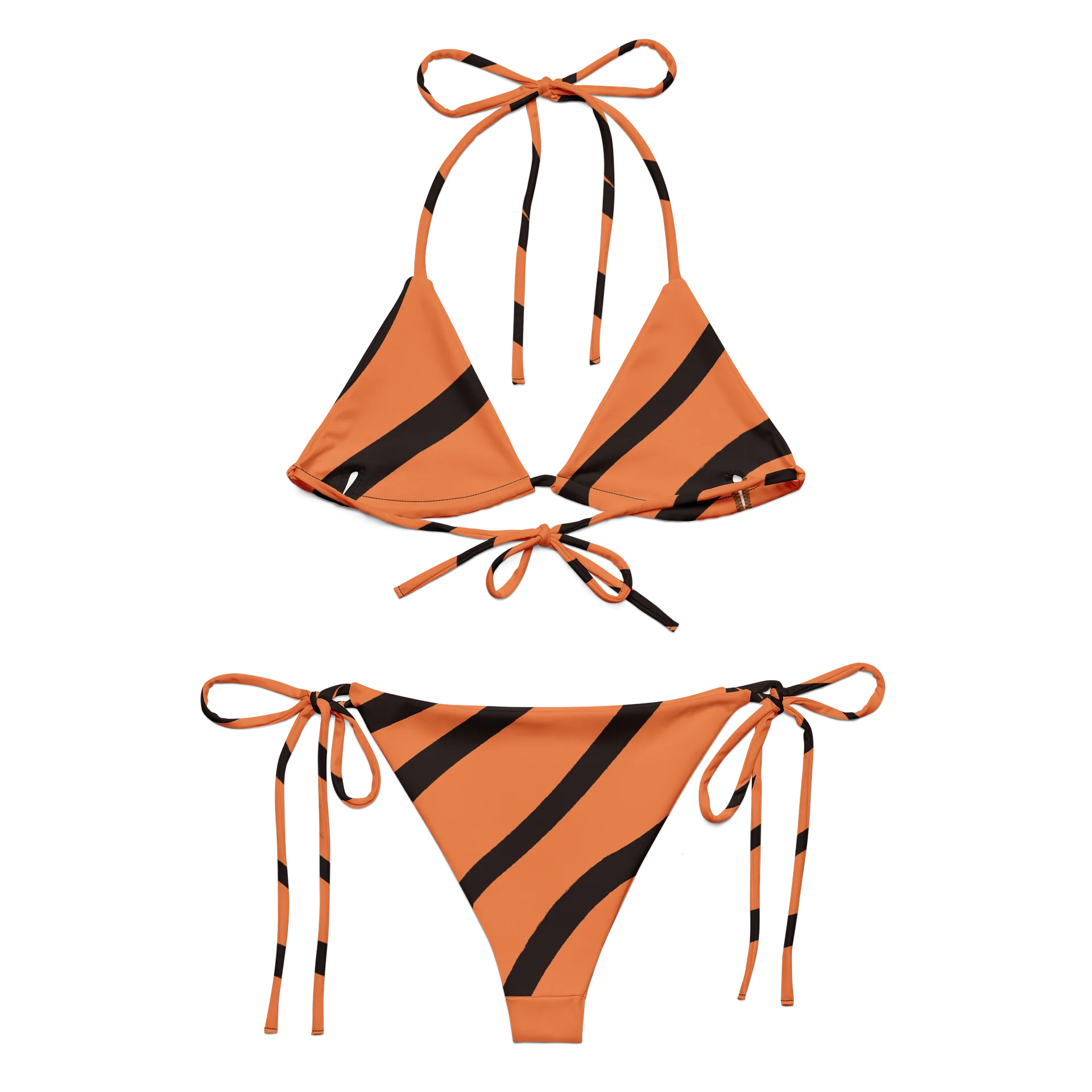 Zebra Wave Orange String Bikini product image (2)