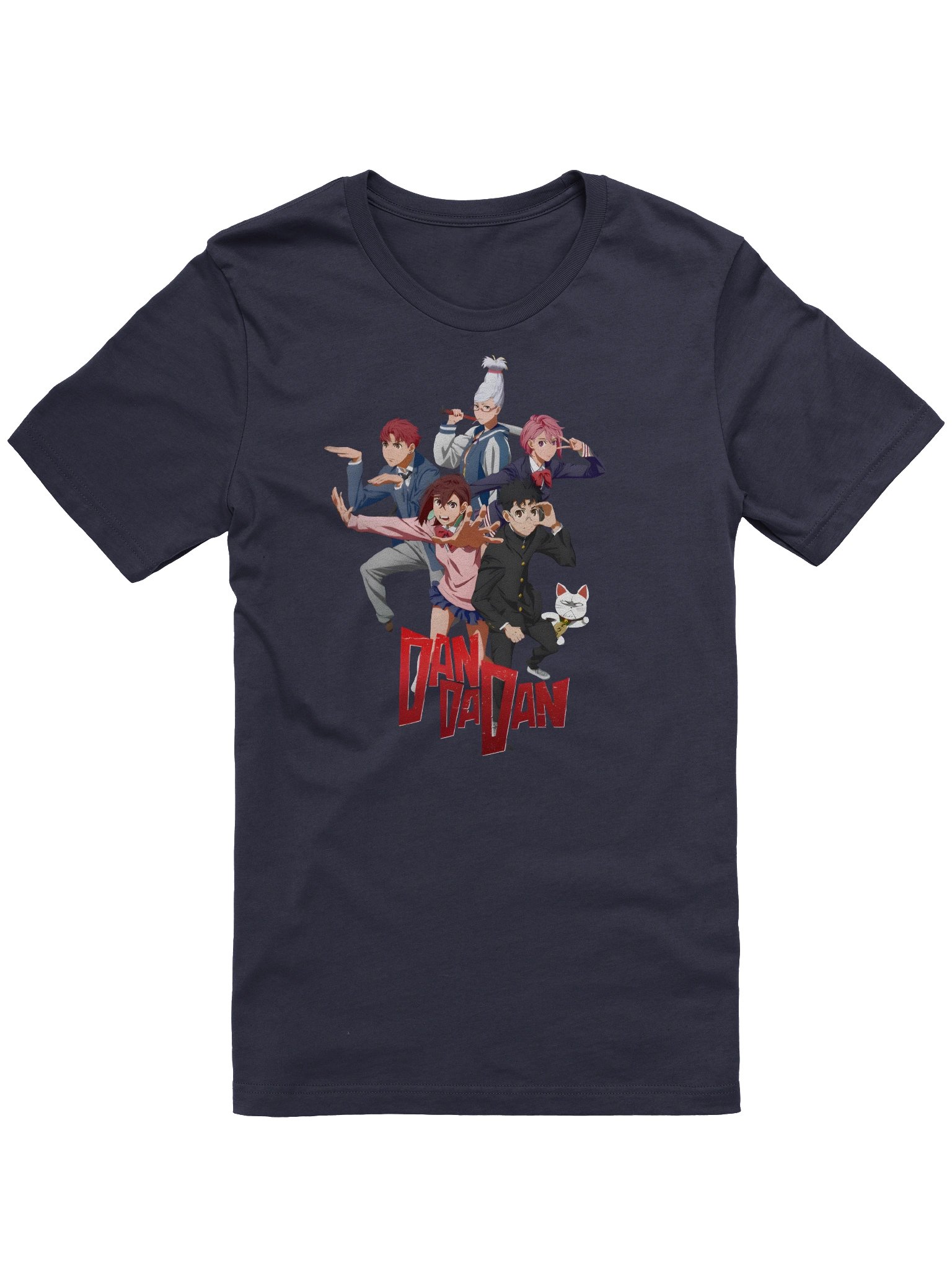 Dandadan T-Shirt – Full Crew Pose Anime Tee (NAVY) product image (1)