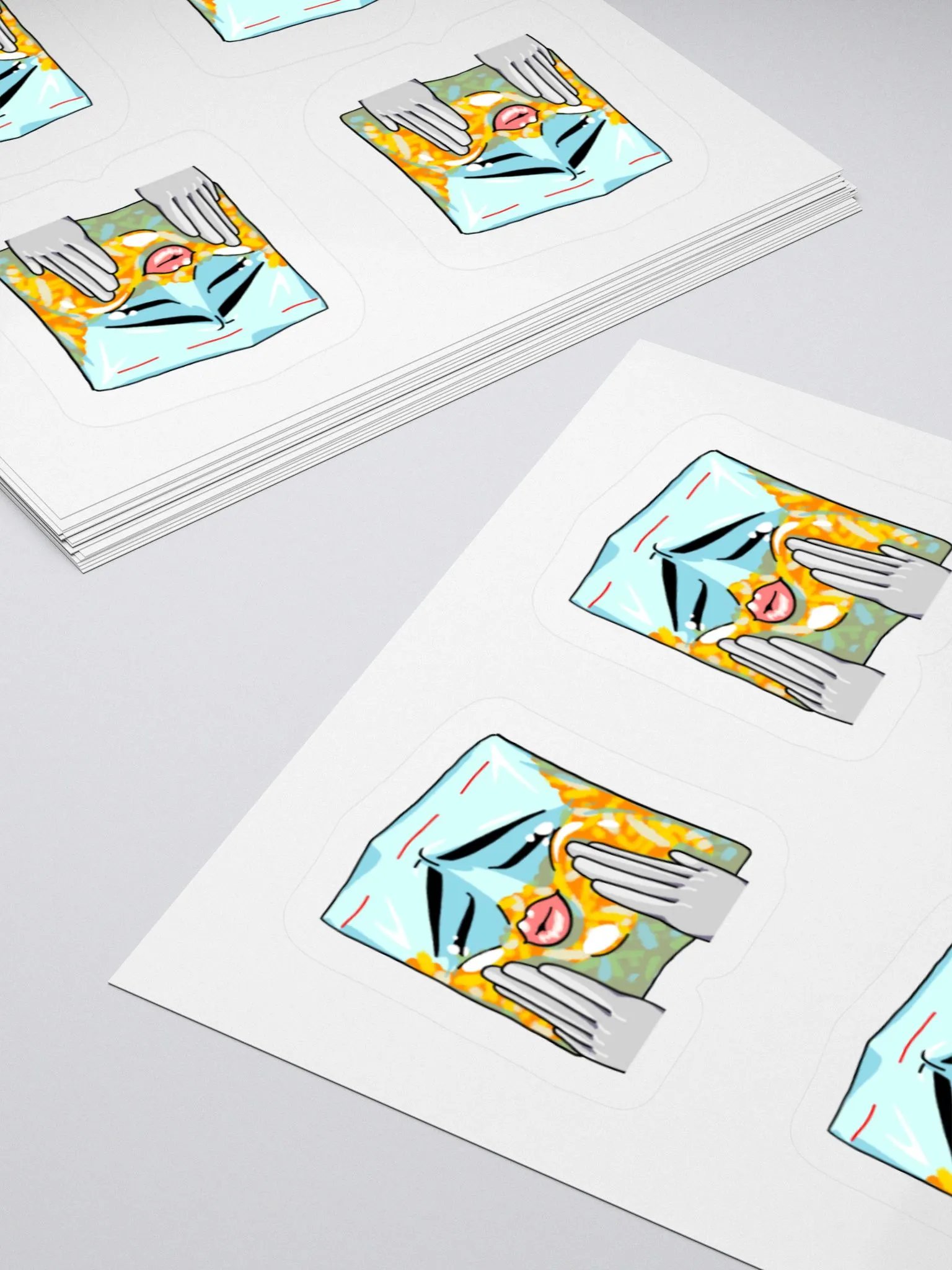 "Cheesebag man smoochy face" Sticker product image (4)