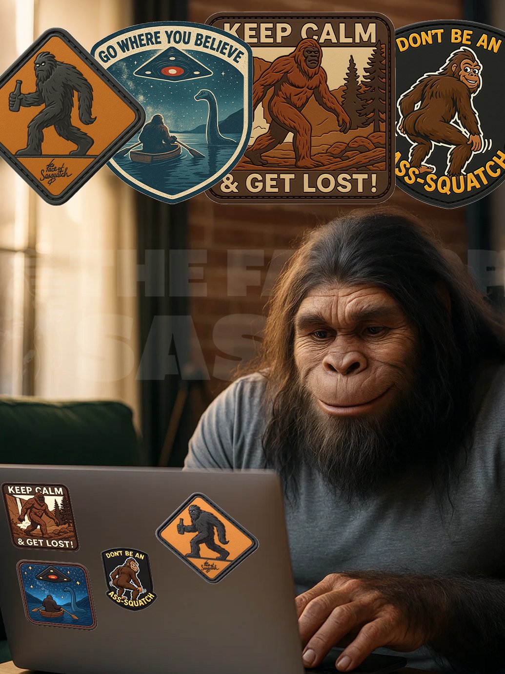 Sasquatch Attitude Sticker Pack – 4 Original Designs by The Face of Sasquatch product image (5)