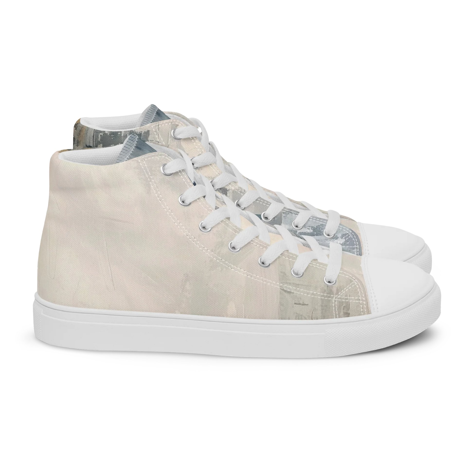 Harmonious Brushstrokes High Top Canvas Shoes product image (2)