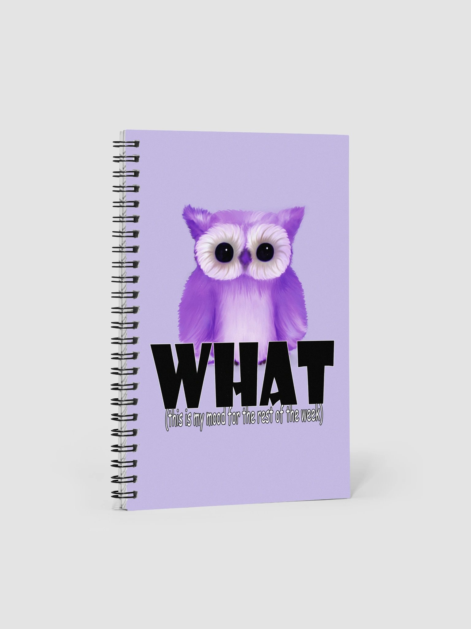 Owl "WHAT" Spiral Notebook product image (1)