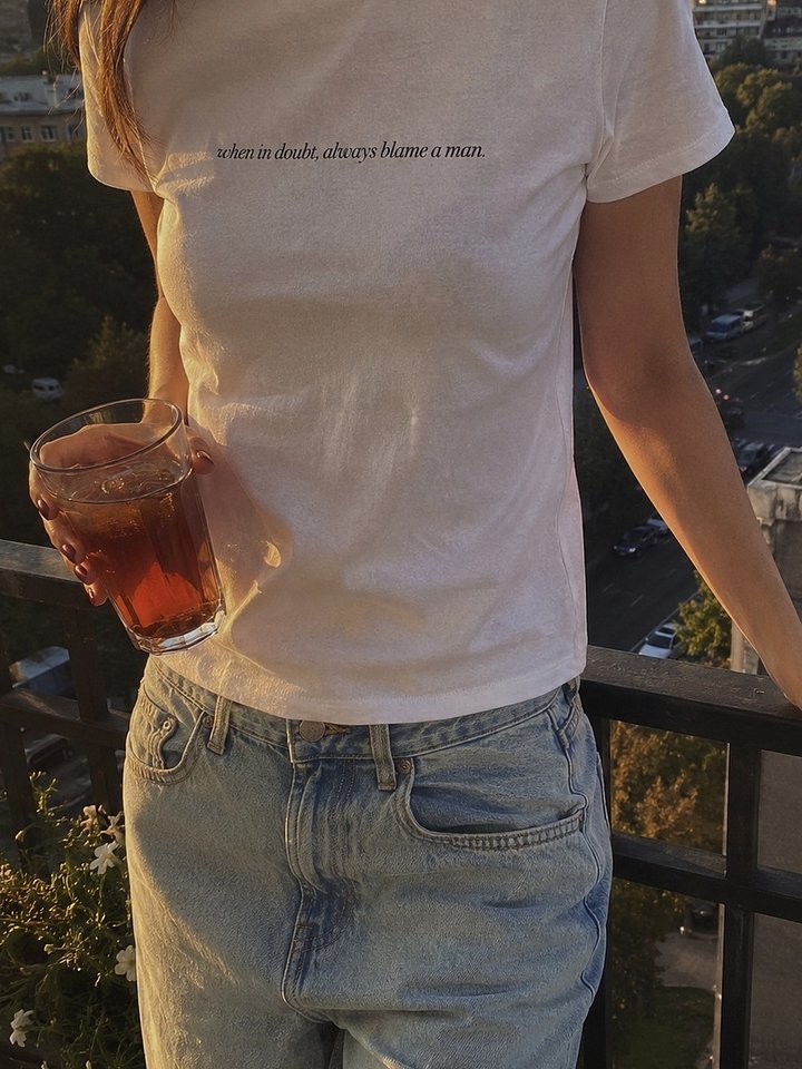 when in doubt, always blame a man tee product image (1)