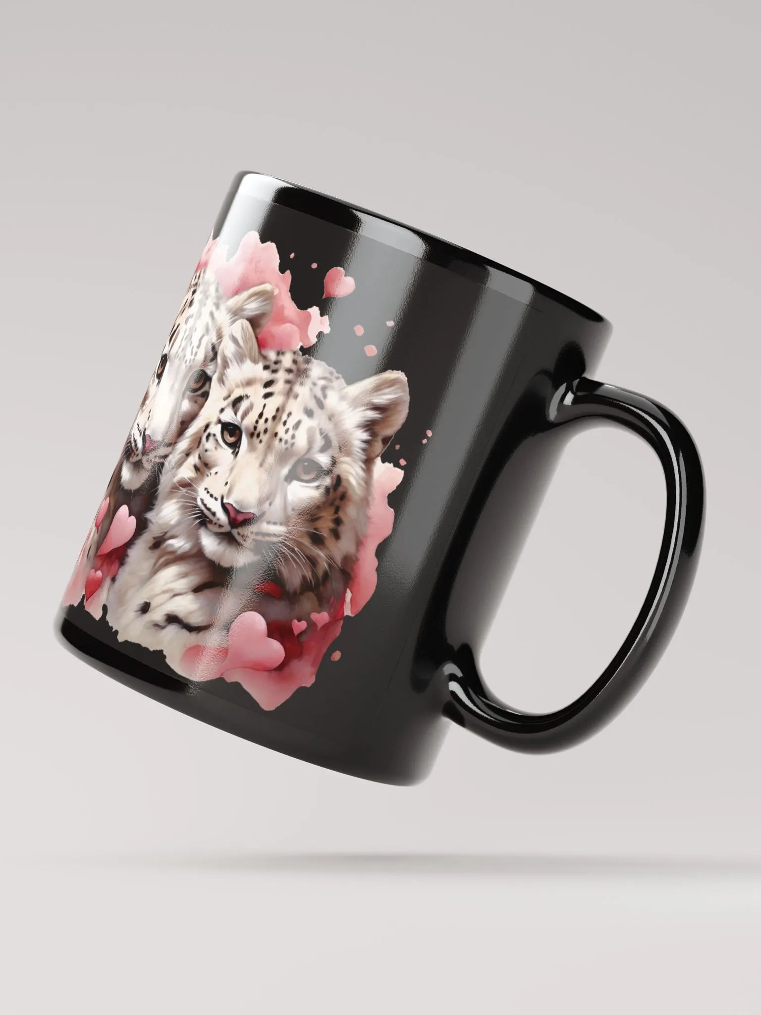 Snuggle Safari Coffee Mugs: Sip in Style with our Adorable Snow Leopards! 🐾💖 product image (4)