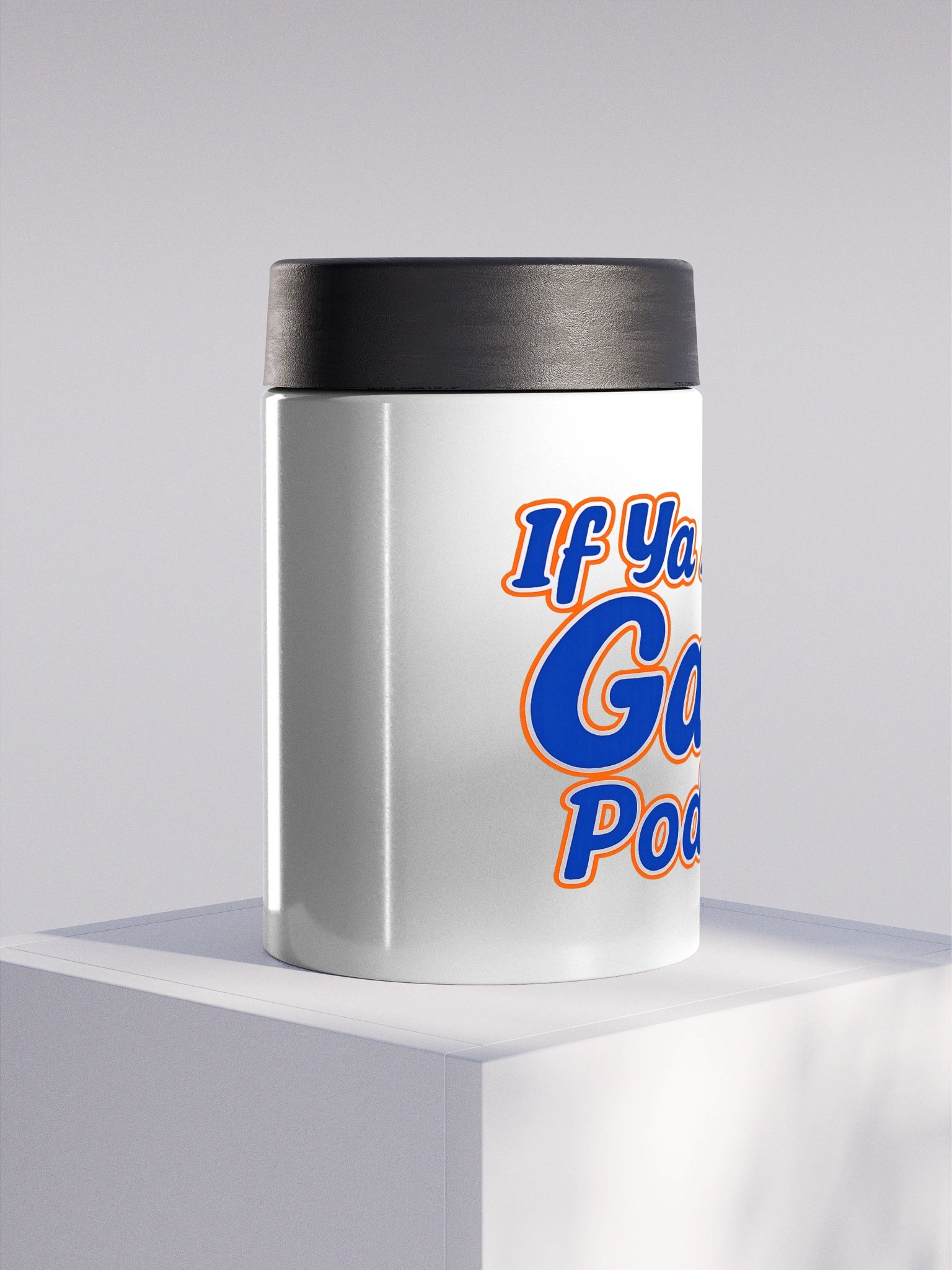 Metal Beer Koozie (Blue Script) product image (1)