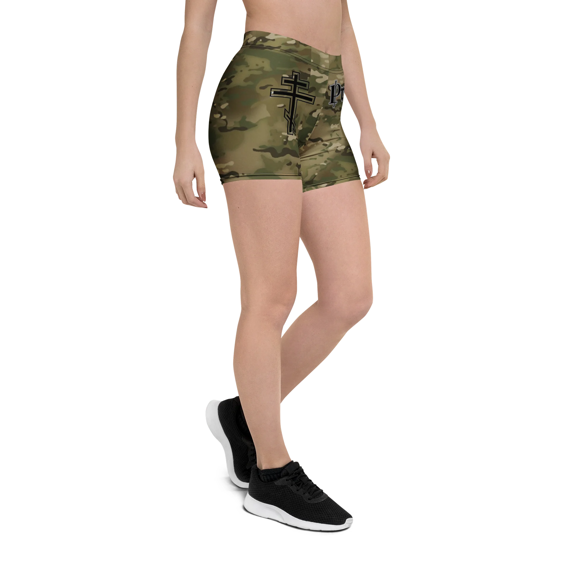 Faithful Camo: Proverb 3:25 Compression Shorts - Multicam product image (7)