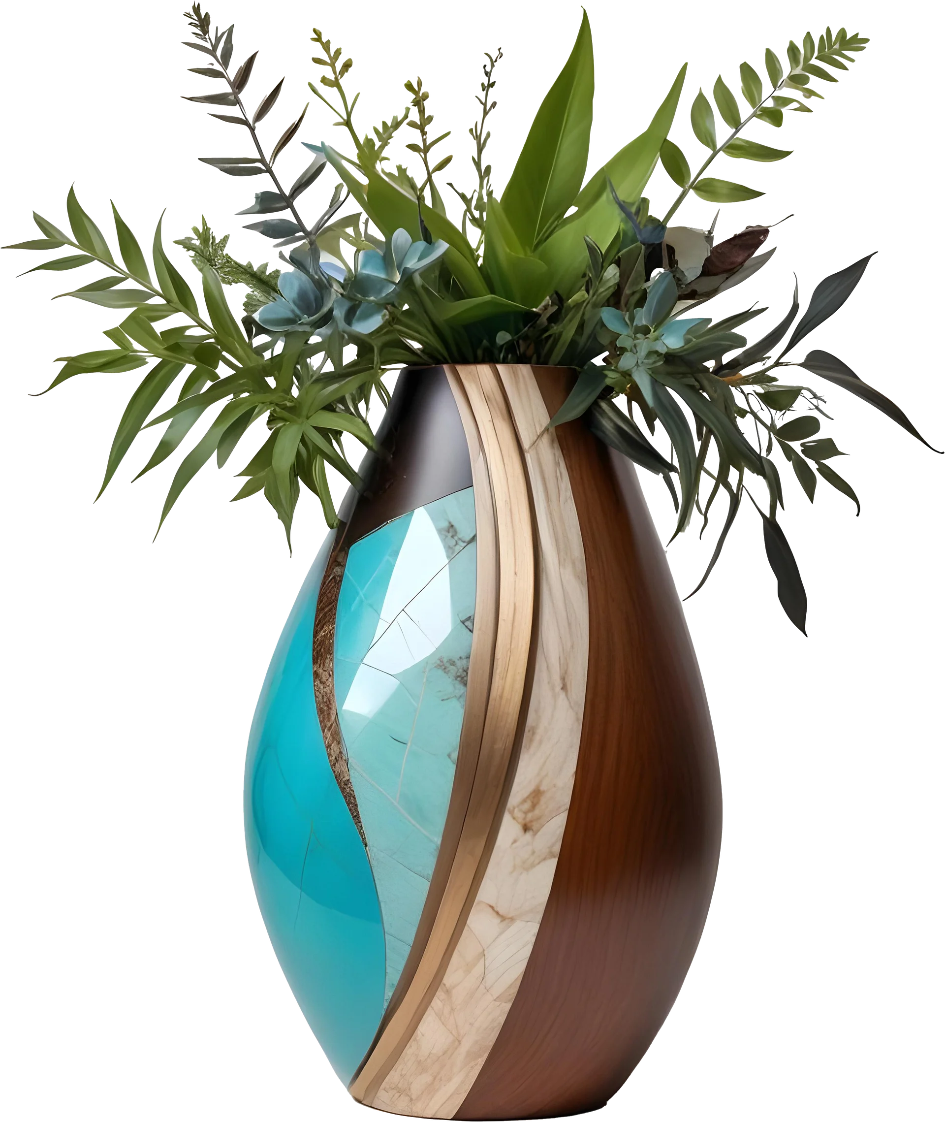 Collection song of the waves Art Deco Vase, PNG product image (1)