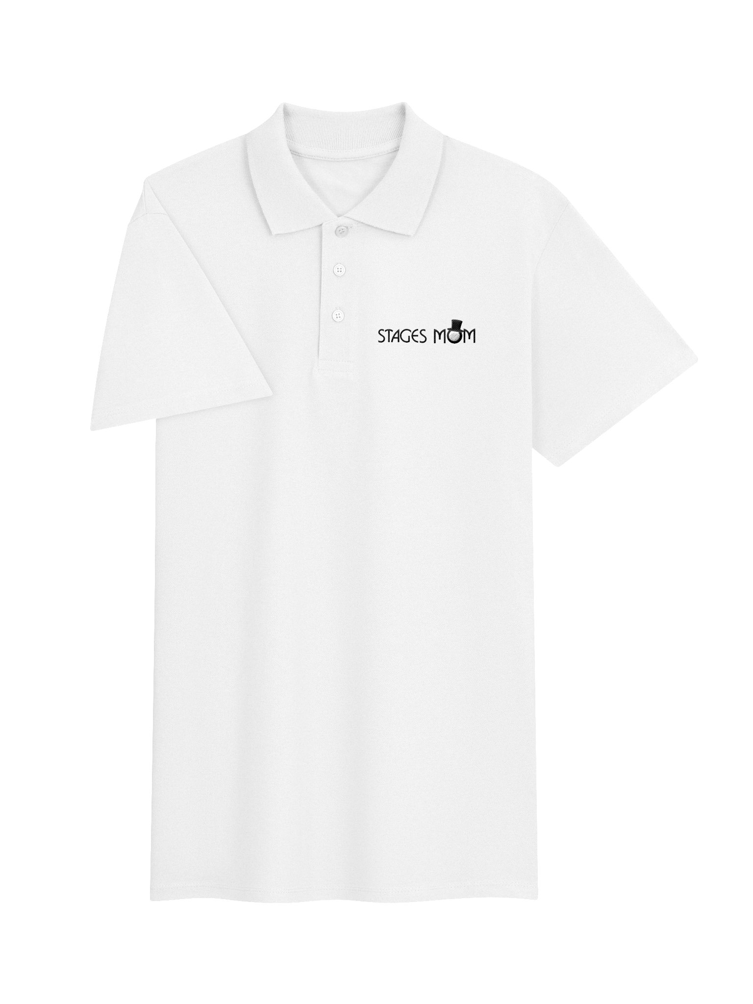 Unisex Light Polo Shirt - Black Embroidered "Stages Mom" product image (17)