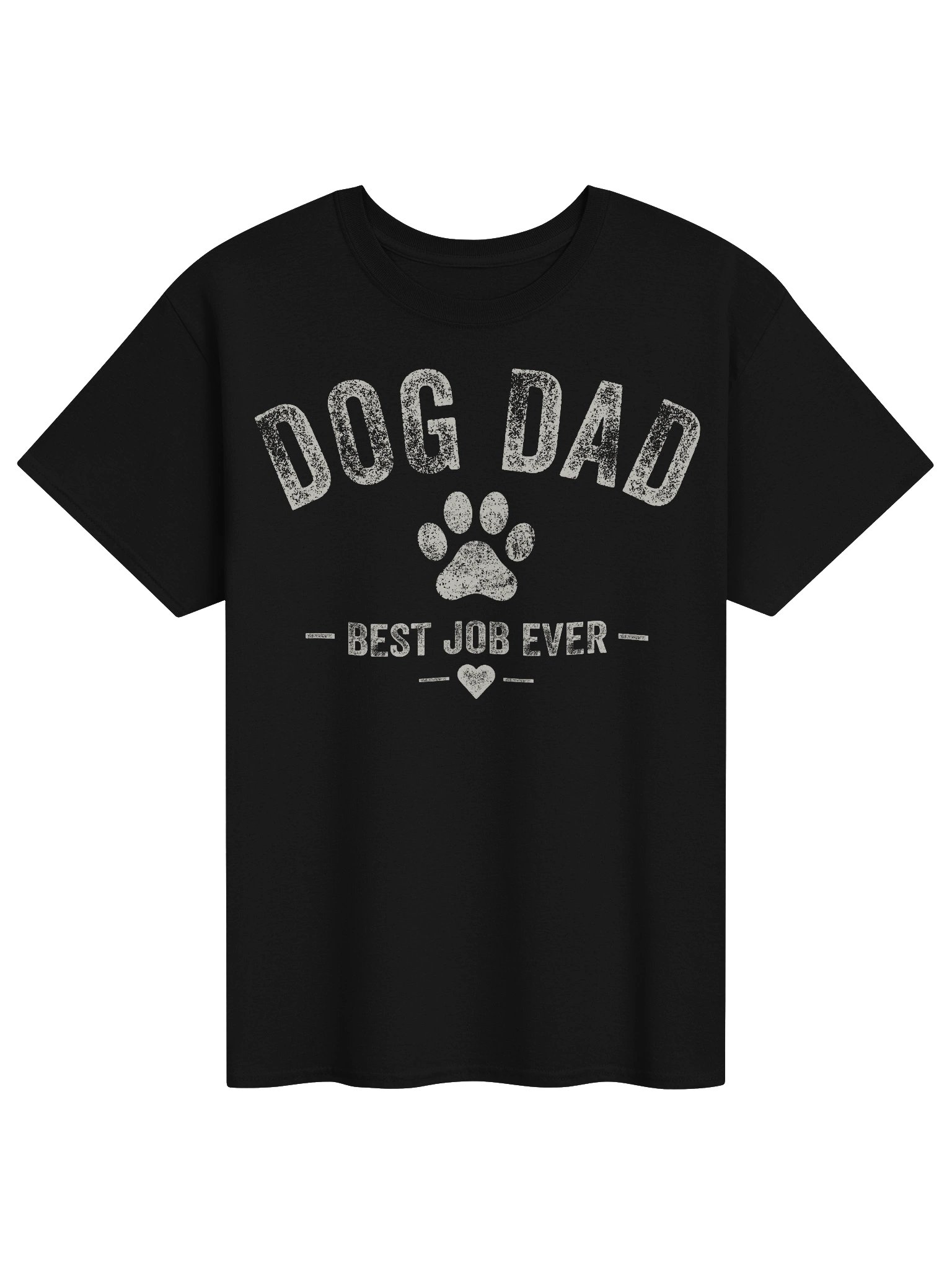 Dog Dad Best Job Ever Paw Print Graphic T-Shirt product image (2)