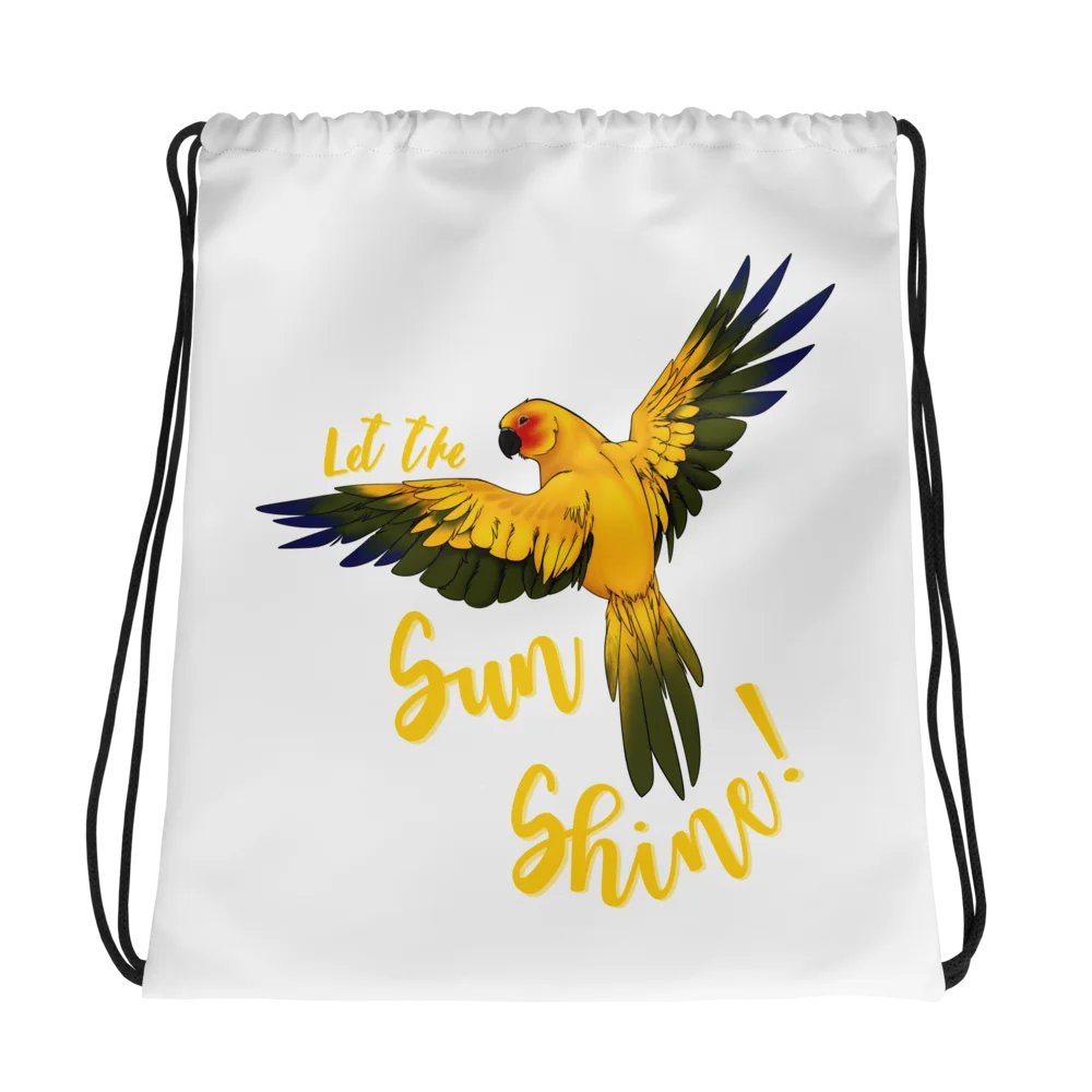 Let the Sun Shine All-Over Drawstring Bag product image (1)