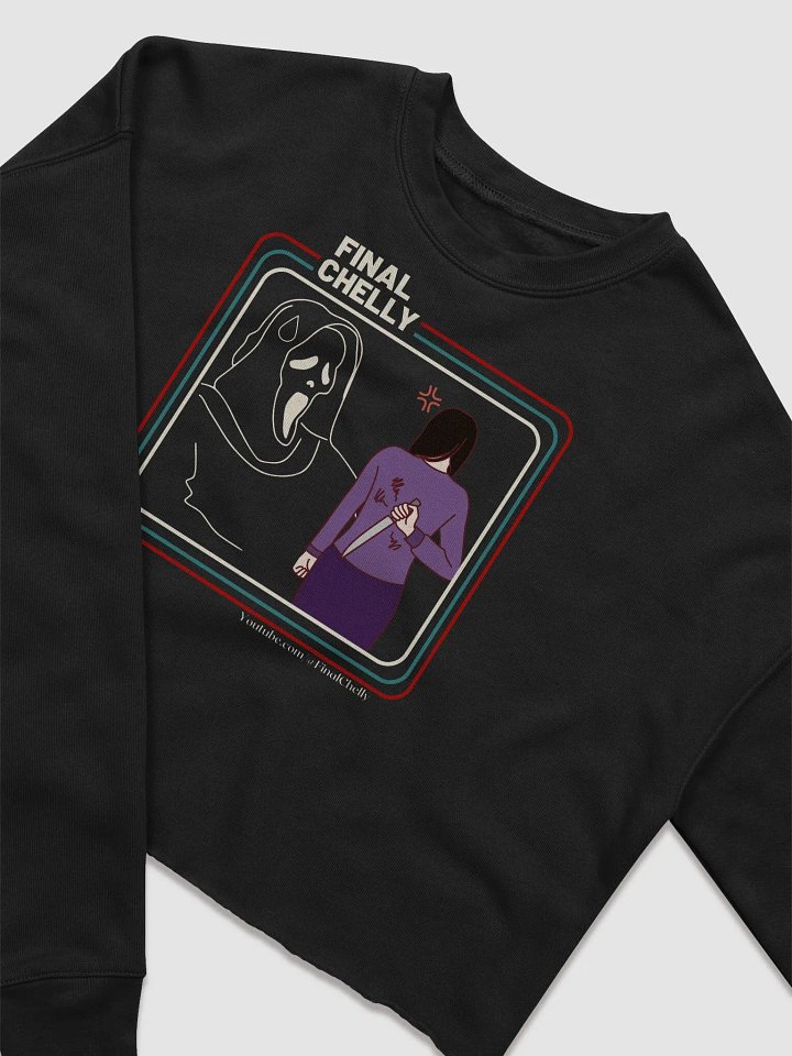 Big Mad Womens Fleece Crop Top Printed Sweatshirt product image (2)