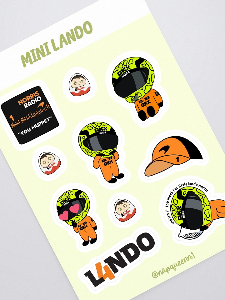 Lando Norris - Sticker Sheet product image (1)