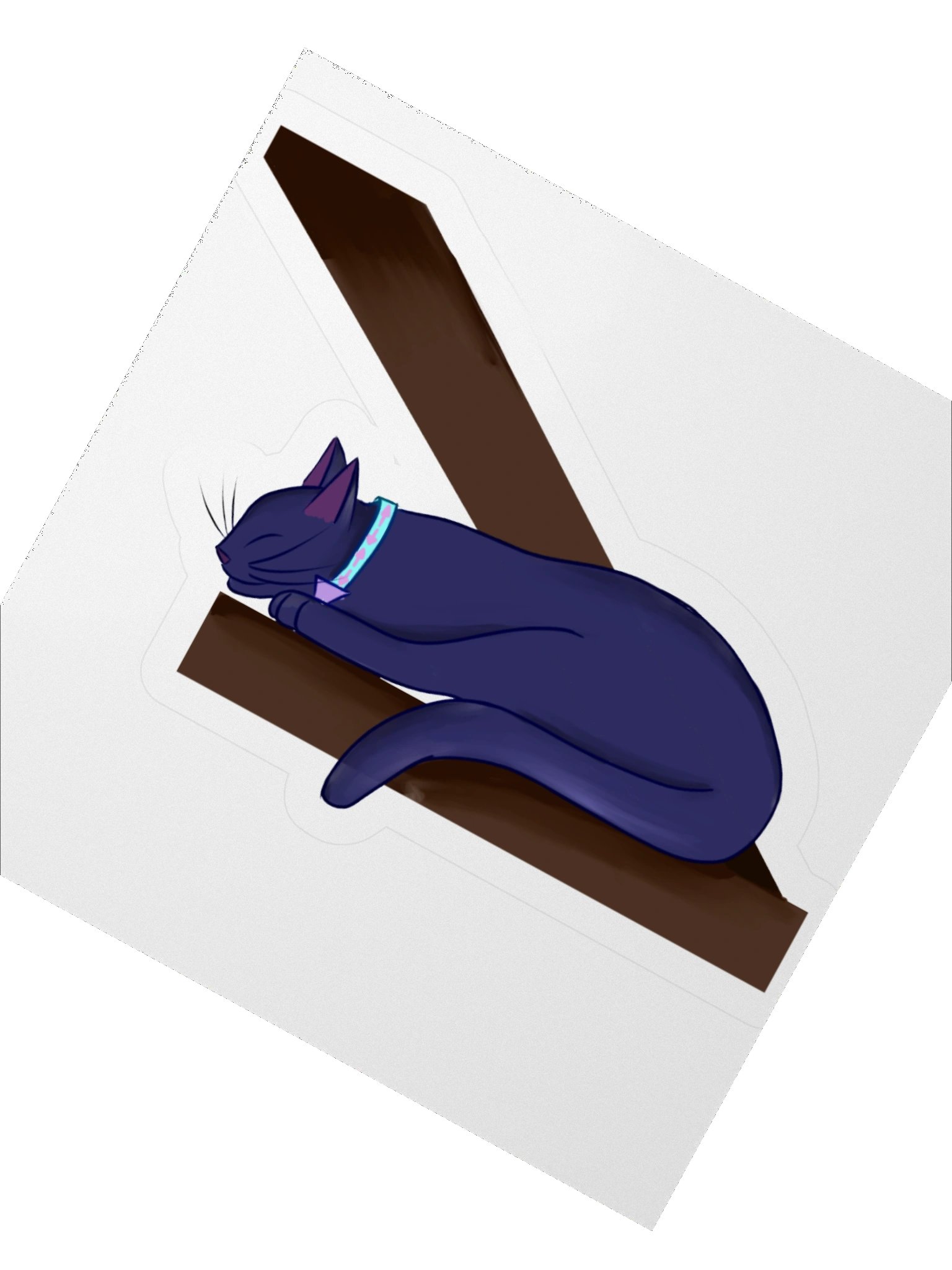 Catcury in the rafters sticker product image (2)