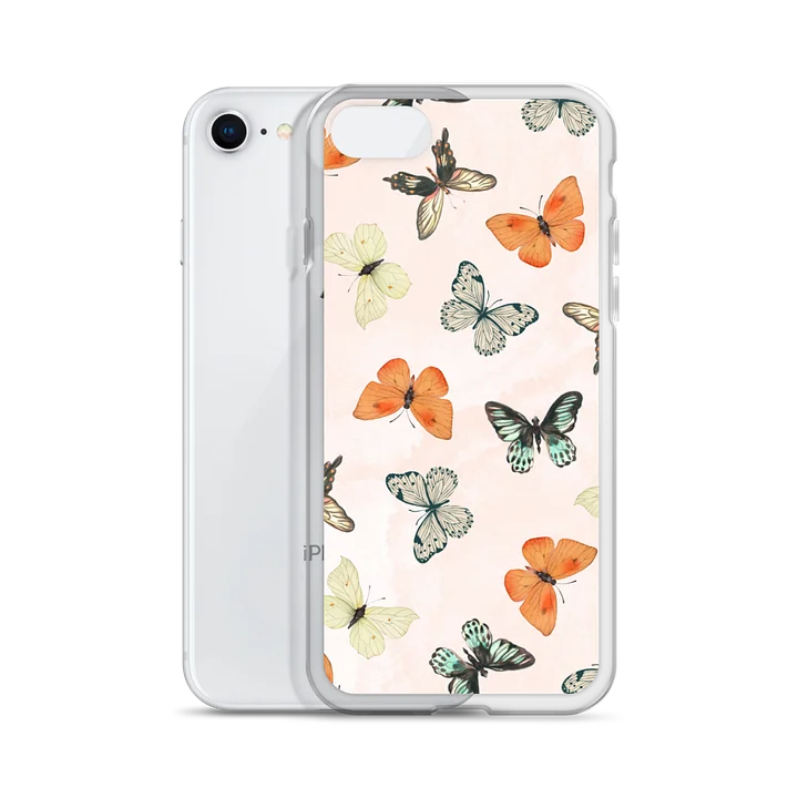 Peach Butterfly Scatter Clear iPhone® Case product image (55)