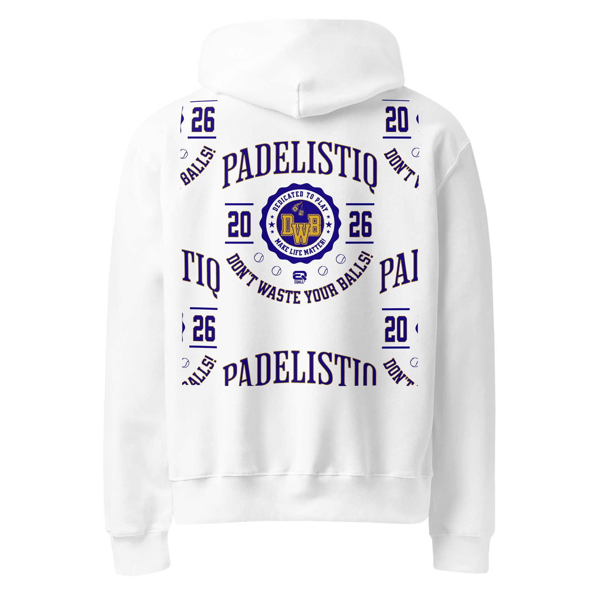 Dedicated to Play Bella Premium Sporty Hoodie EQALL® PADELISTIQ_Blue Multiprint product image (1)