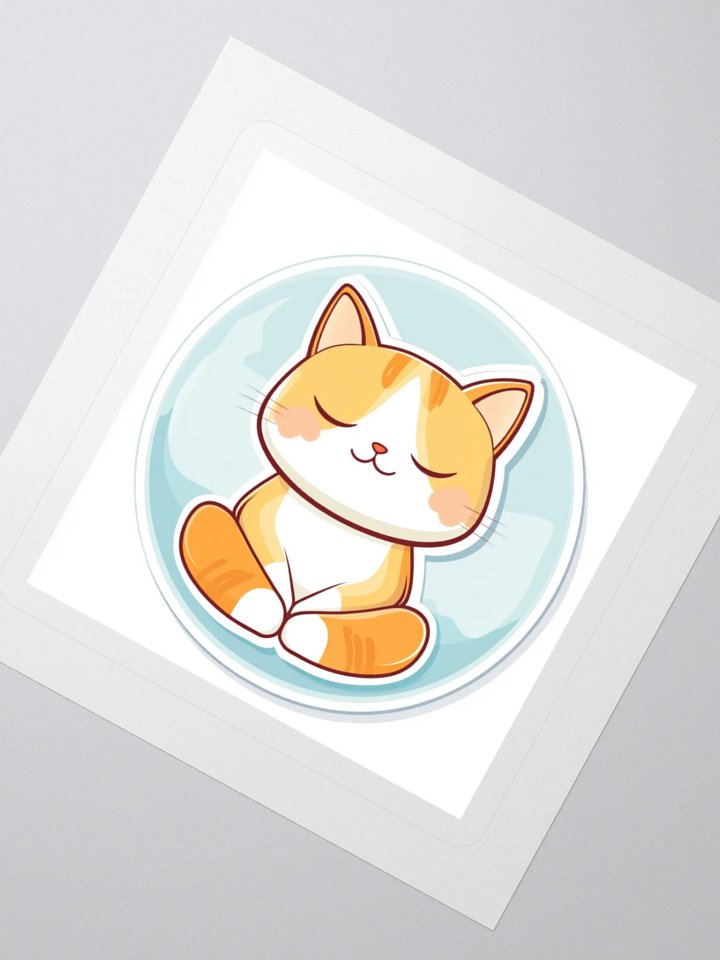 Orange meditating cat product image (2)