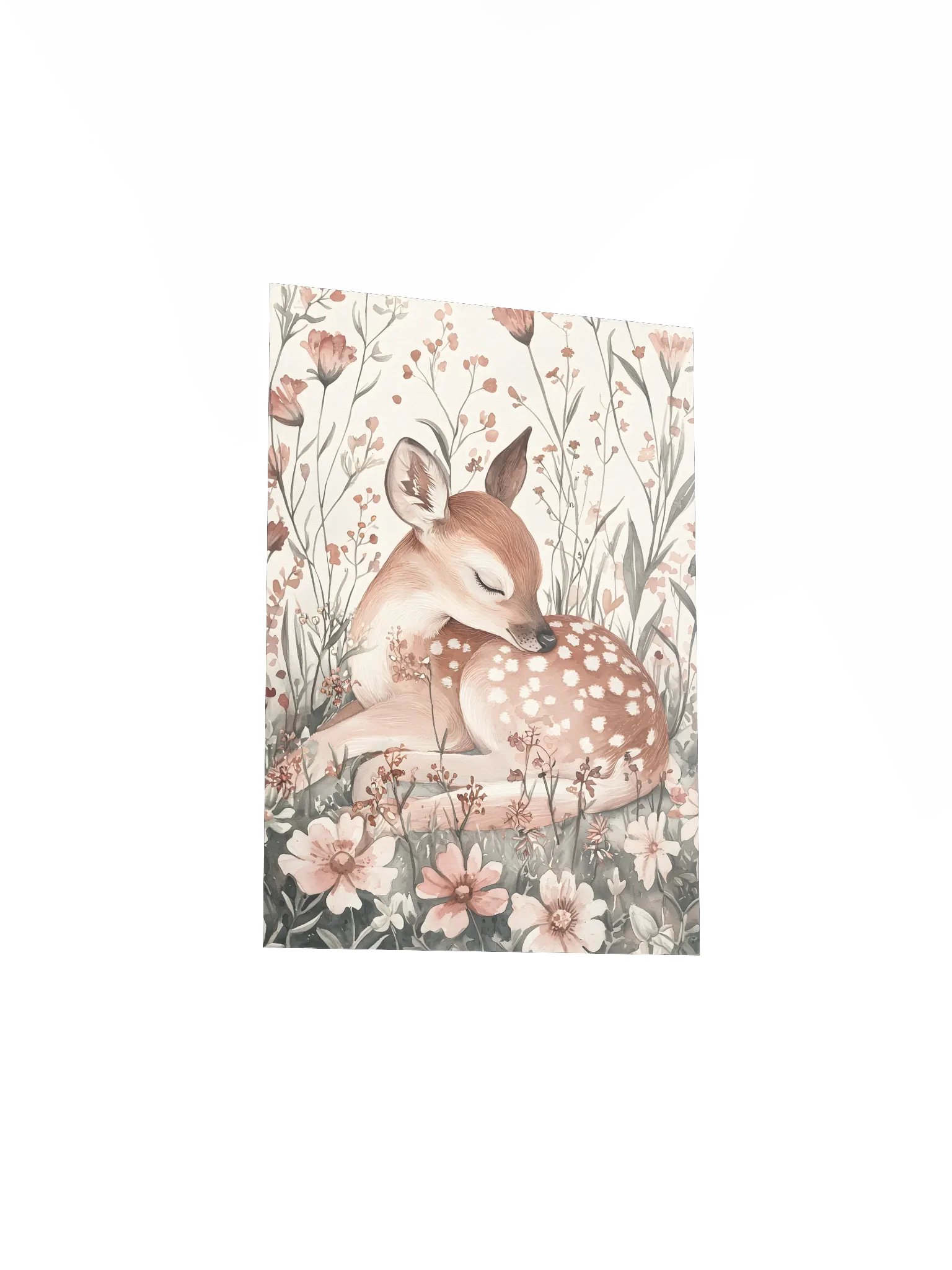 Cute Sleeping Brown Bunny in Daisies and Wildflowers product image (4)