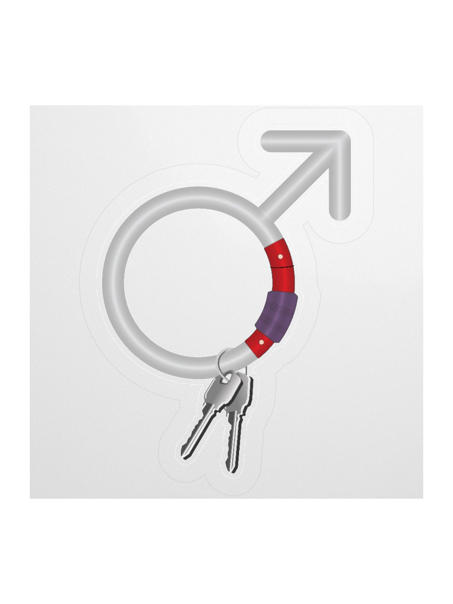 Male Symbol Carabiner Sticker product image (1)