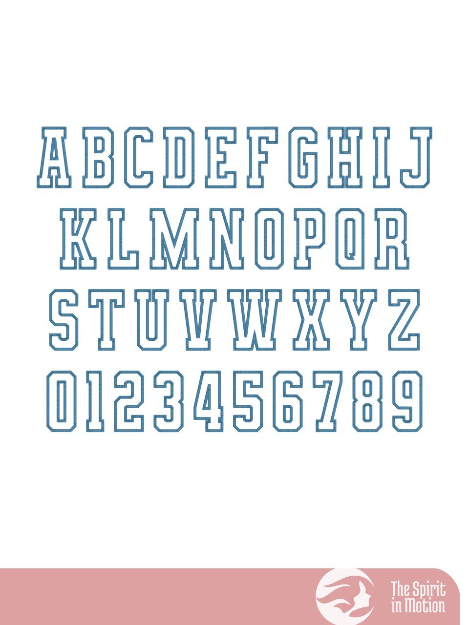 Squad Varsity Outline Embroidery Font | BX, PES, DST, JEF product image (3)