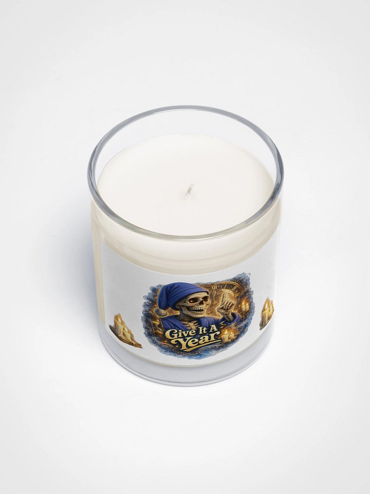 ''Give It A Year'' Soy Wax Candle In A Clear Glass Jar product image (2)