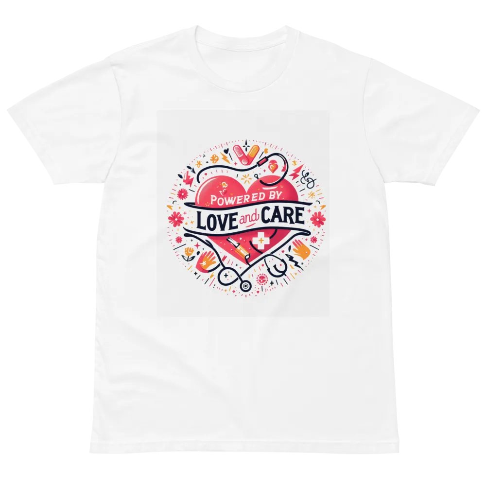 love and care heart shape design t-shirt product image (2)