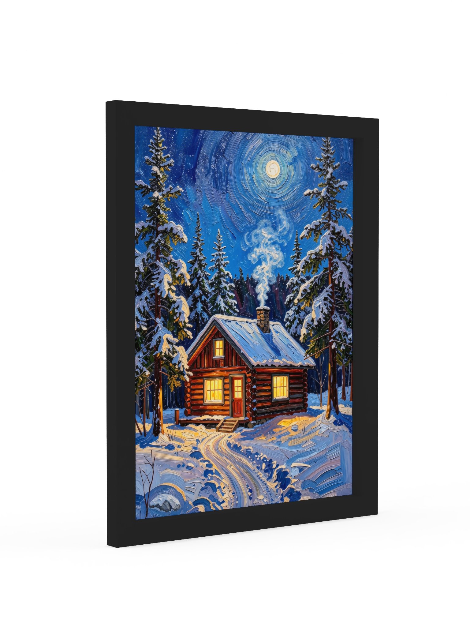 Winter Camp at Night Framed Print product image (10)