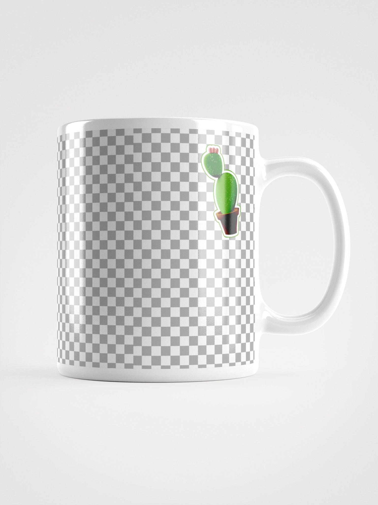 Transparency Grid White Glossy Mug product image (2)