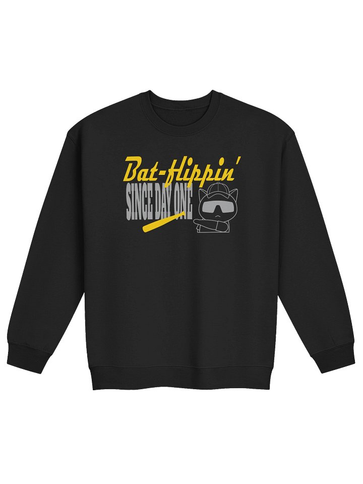 Baseball Cat (Bat-flippin' Since Day One) - Unisex Adult Midweight Crewneck Sweatshirt product image (13)