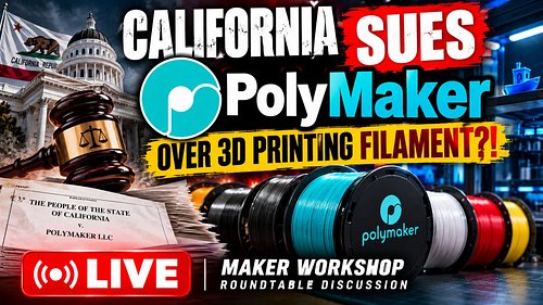 🚨 CALIFORNIA IS SUING POLYMAKER! 🚨

Could your 3D printing filament become a legally regulated firearm precursor simply becau...