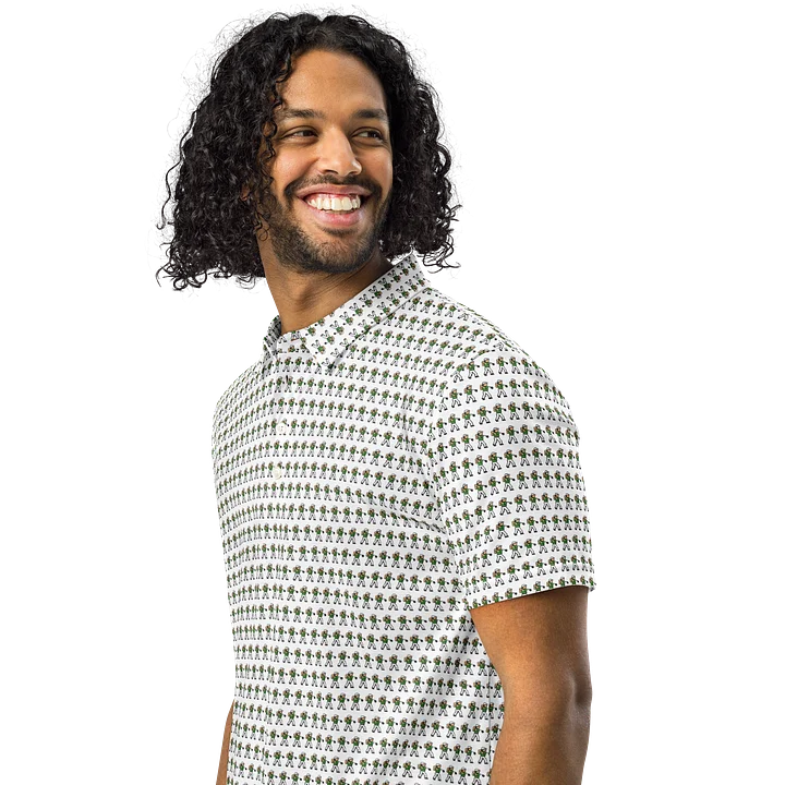 8-Bit Golfer - Men's Slim Fit Polo Shirt product image (2)