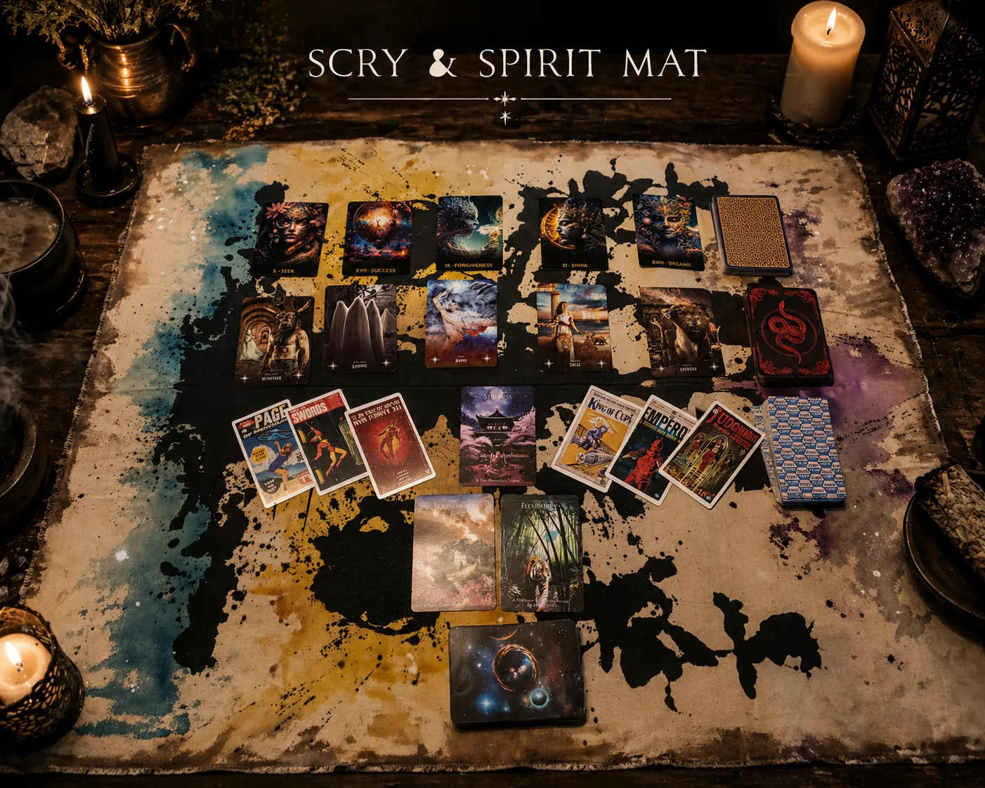 CHANNELER | 1/1 Original Canvas LARGE Wall Hanging | Divination Mat product image (3)