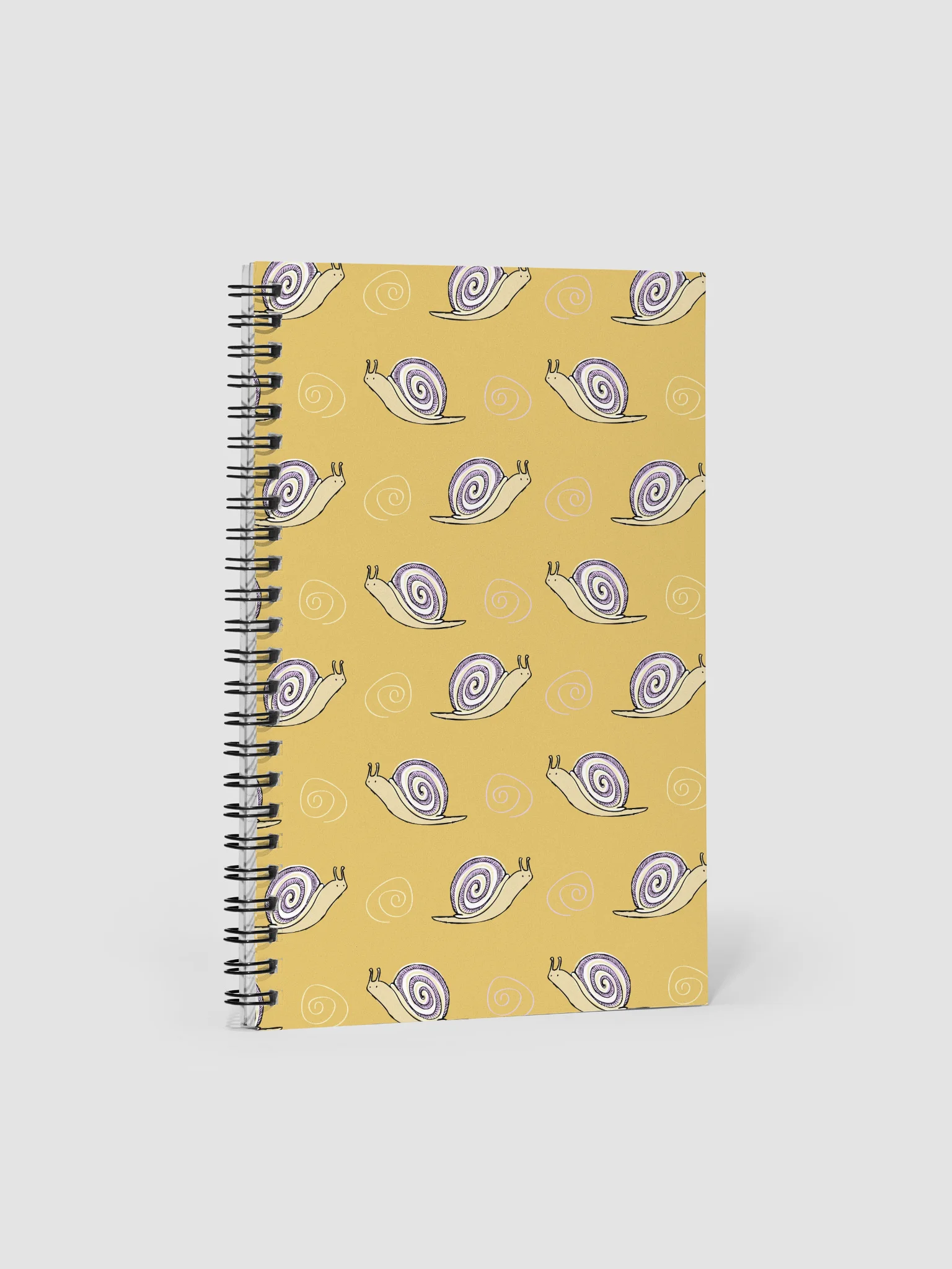 Snail Doodles Pattern Notebook, Yellow product image (1)