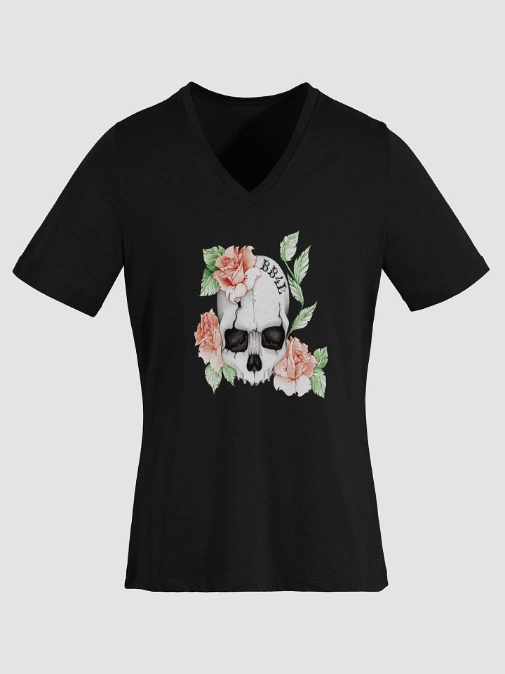 BB4L Skull & Roses Women's V-Neck Tee product image (1)