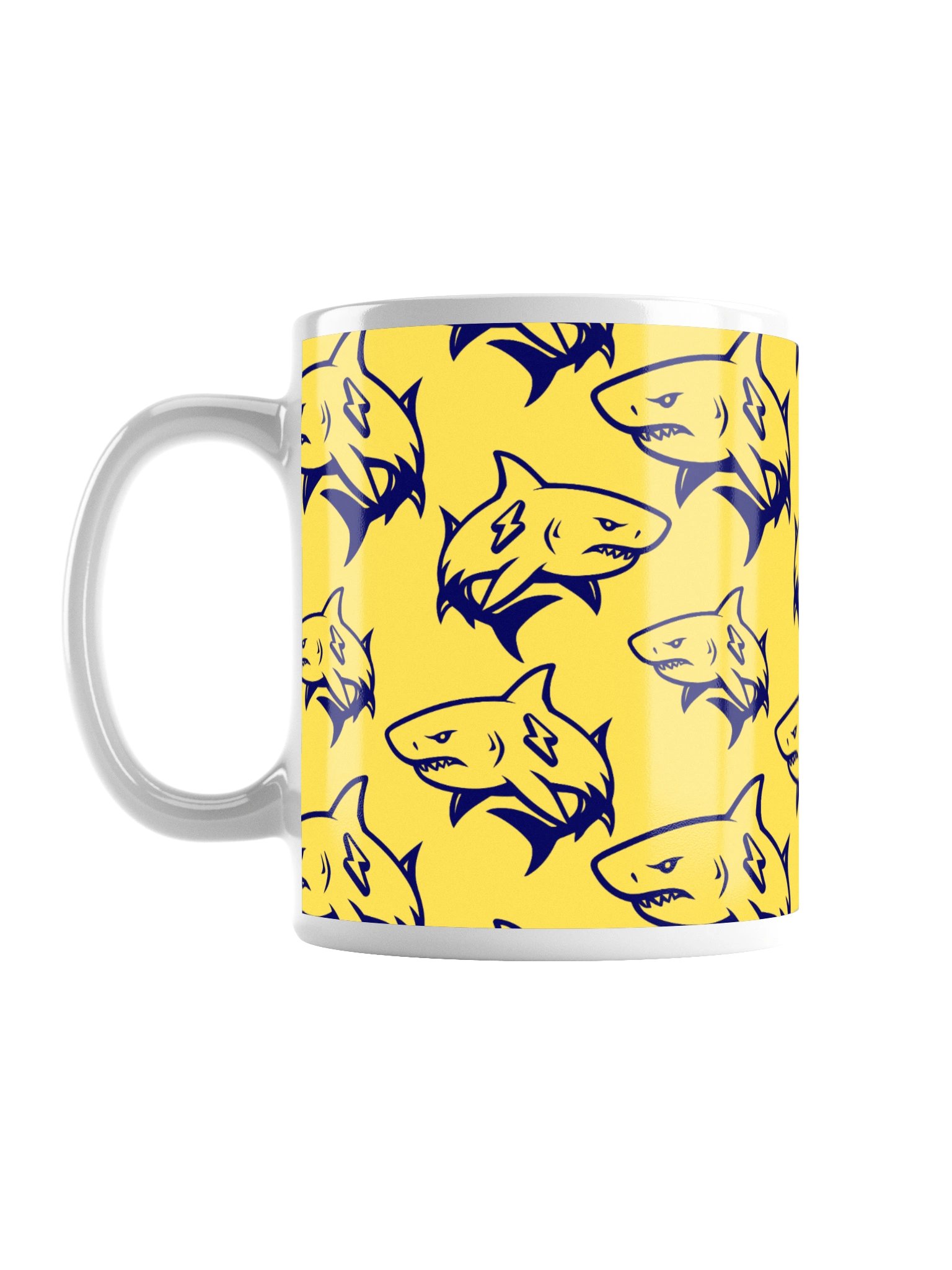 Giant Shark Pattern Mug Yellow product image (1)