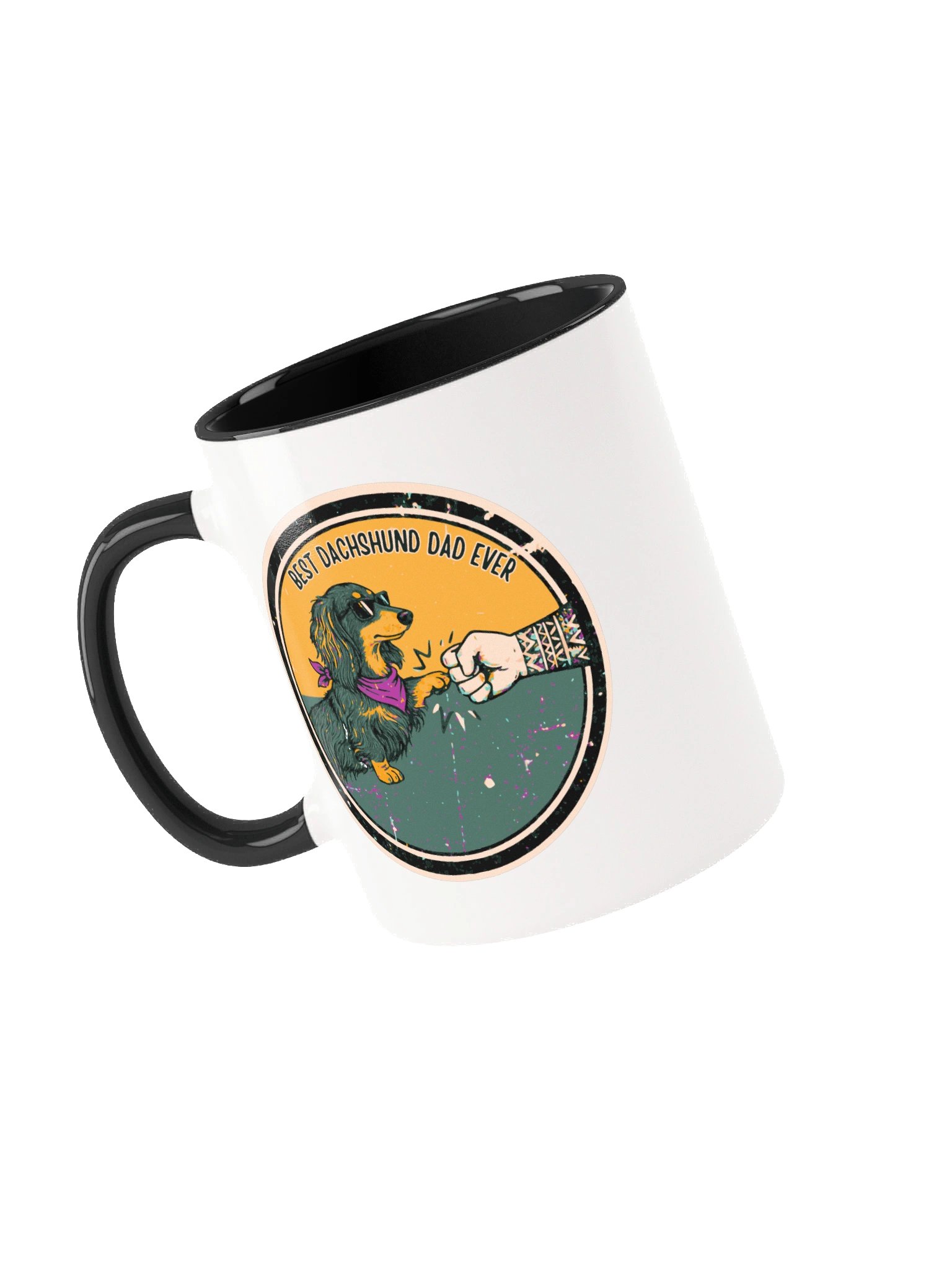 Best Dachshund Dad Ever Fist Bump Ceramic Mug product image (4)
