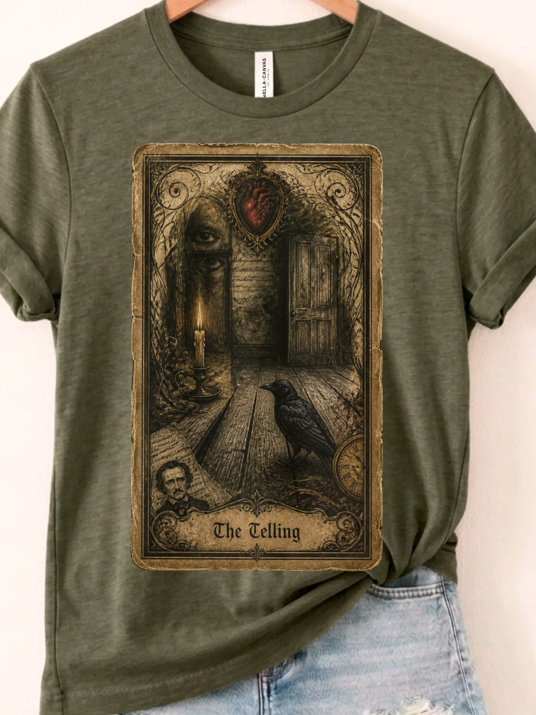 Edgar Allan Poe Tell Tale Heart Tarot Shirt, Gothic Literature Graphic product image (1)