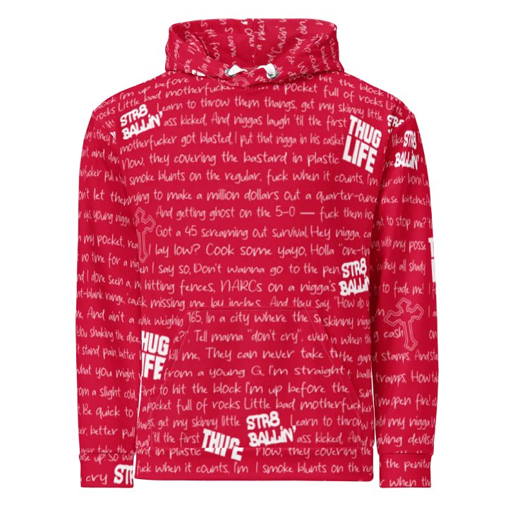 Str8 Ballin' - 2Pac - RED - Unisex Hoodie product image (2)