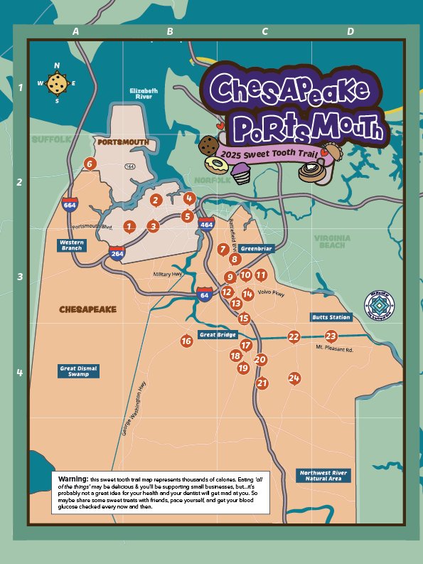 Hampton Roads Sweet Tooth Map Bundle - Digital Download product image (4)