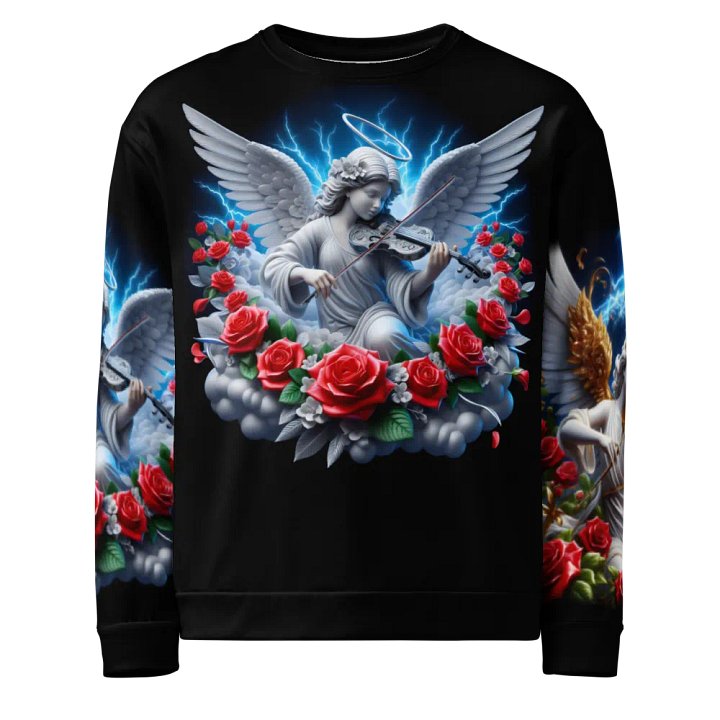 Angels making Music with a Violin - All-Over Unisex Sweatshirt #40 product image (1)