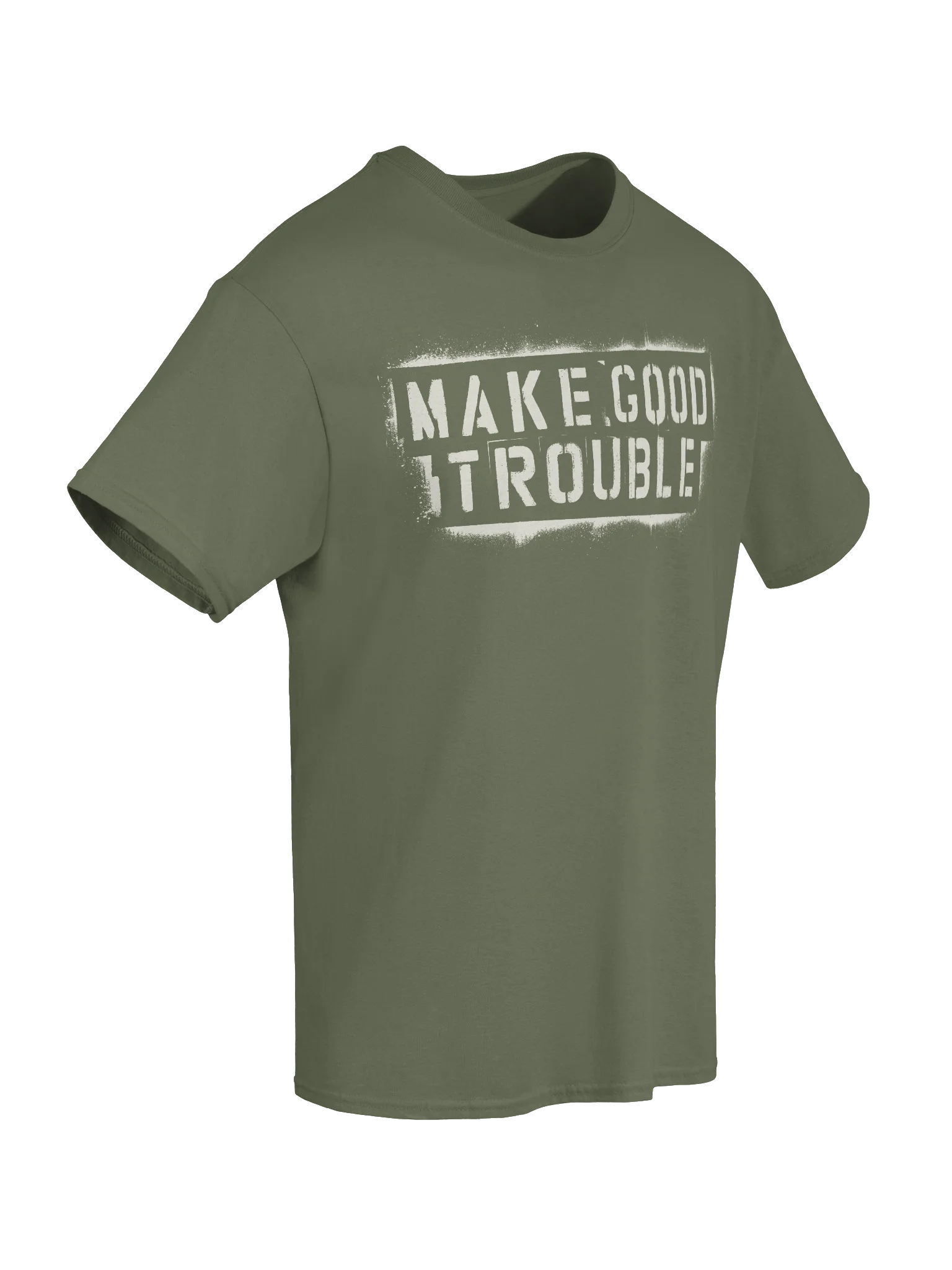 Make Good Trouble white stencil Gildan Heavyweight T-Shirt product image (54)