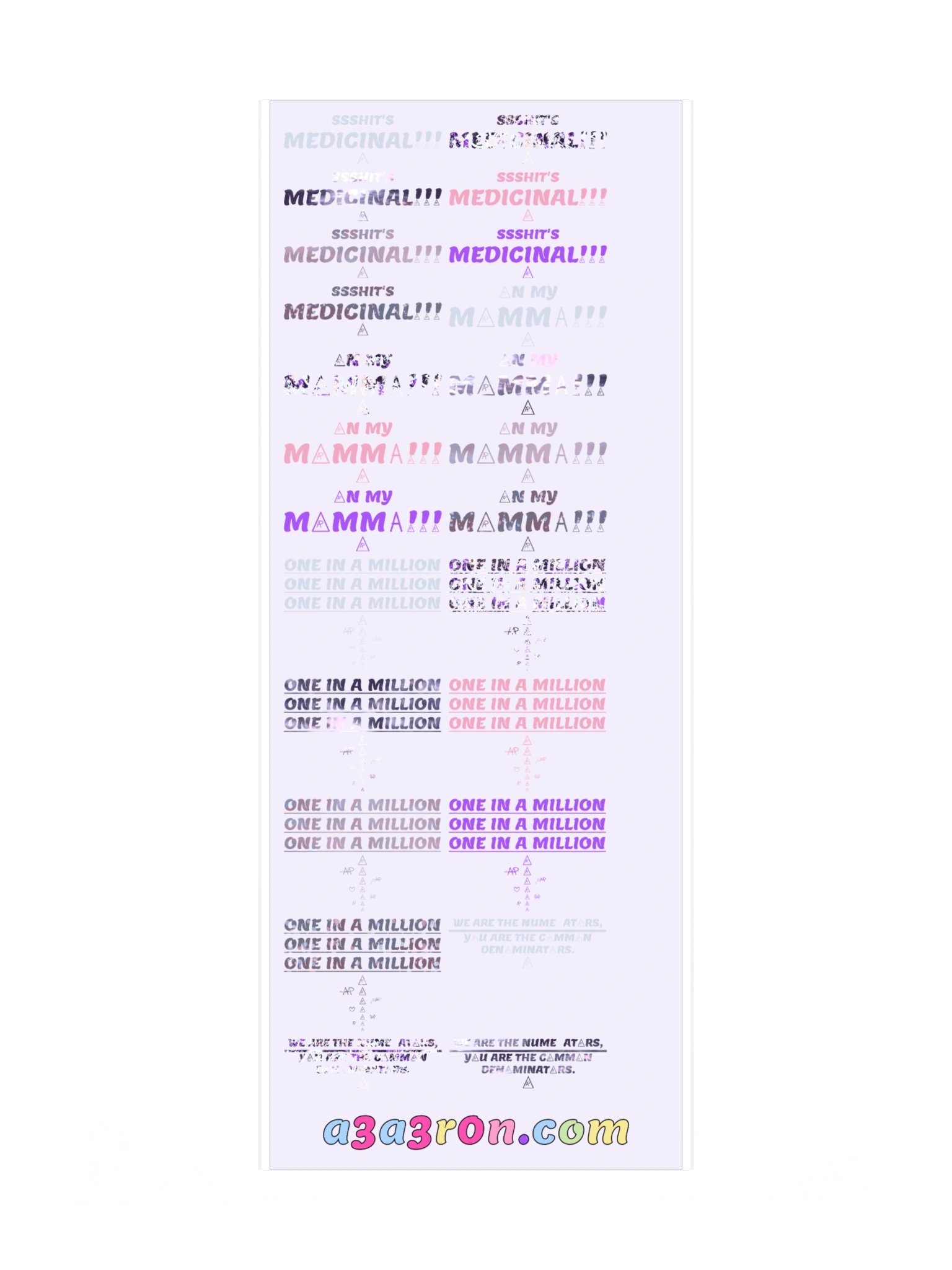 Mega Sticker Pack Vol 2 — Catchphrases · Transfer Sheet 1 product image (3)