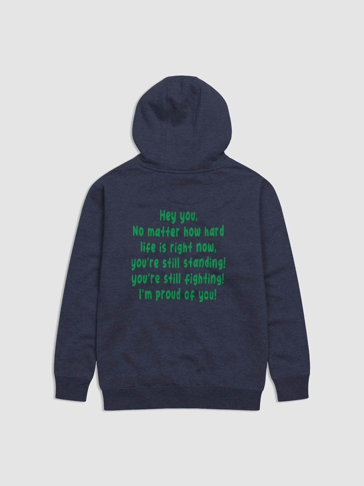 Hey you hoodie male navy product image (2)