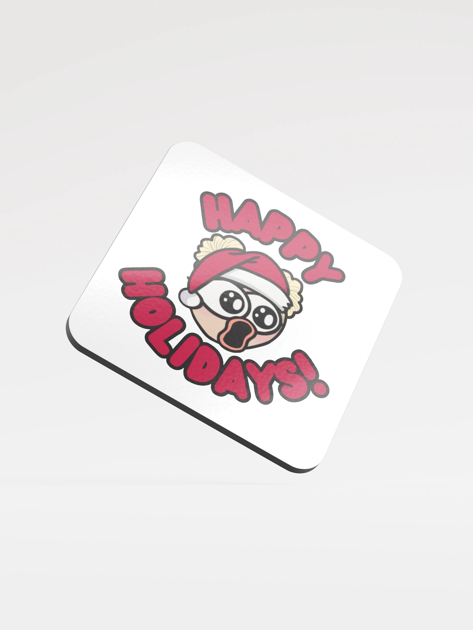 Happy Holidays Poggers Coaster product image (1)