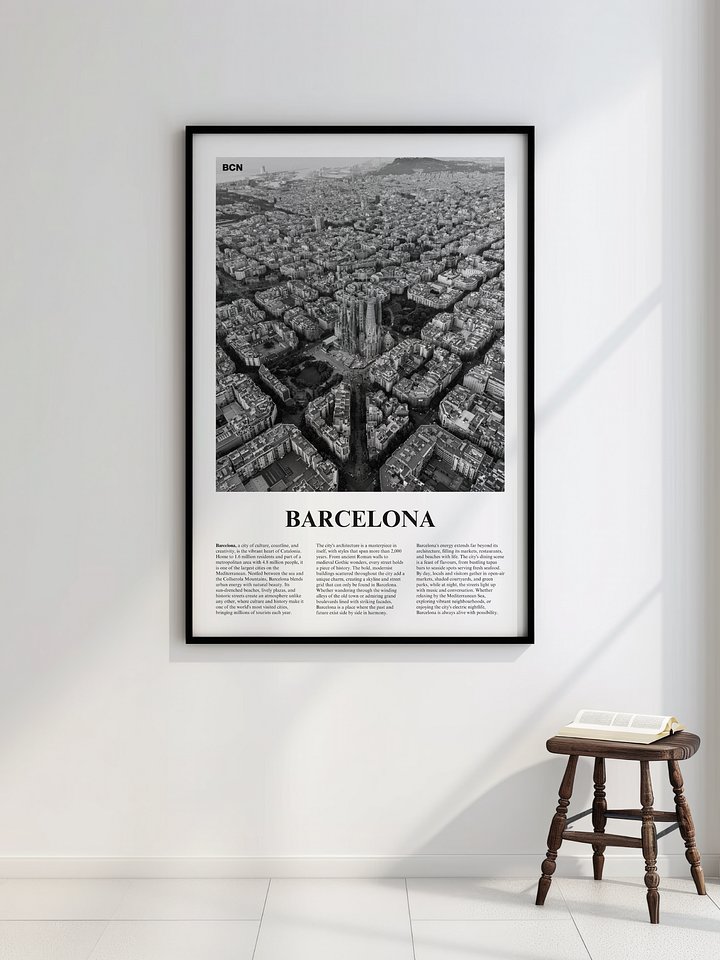 Barcelona 01 Newspaper Poster | Framed product image (2)
