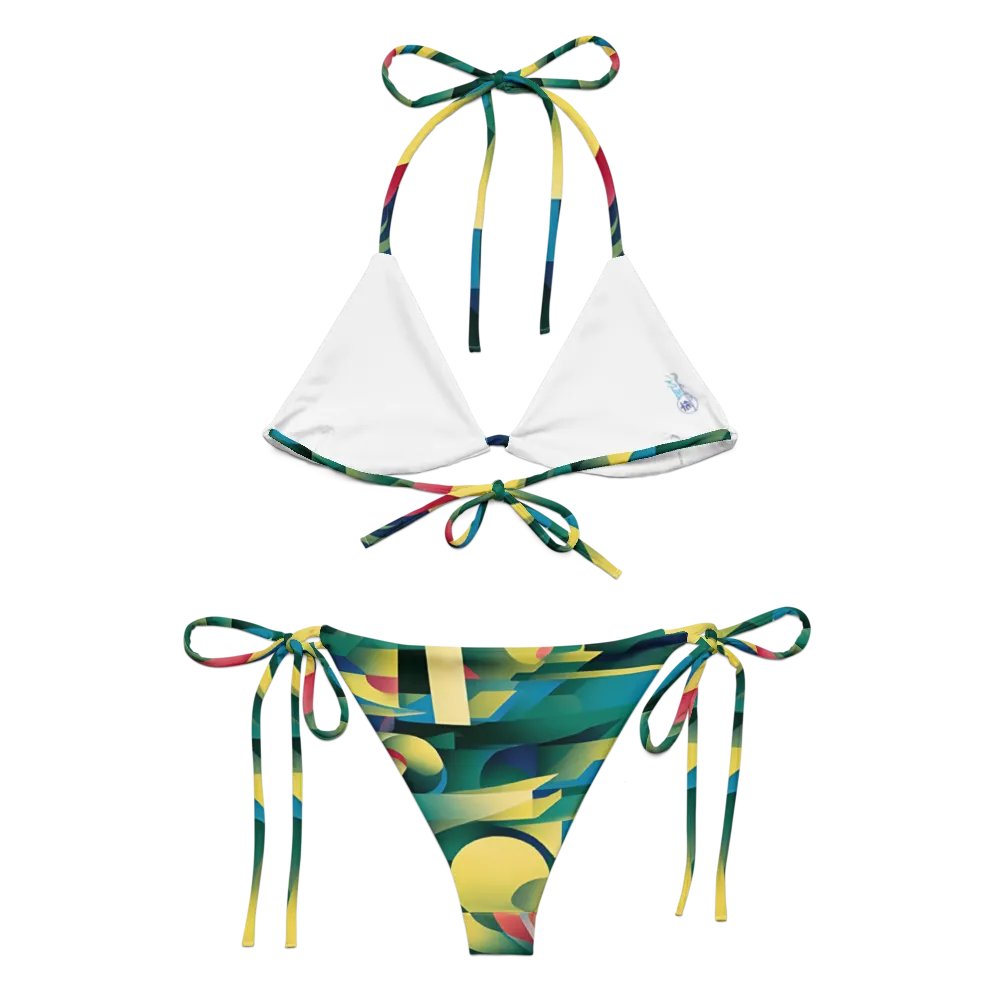Abstract Lithographic Pattern Design String Bikini - V8 product image (5)