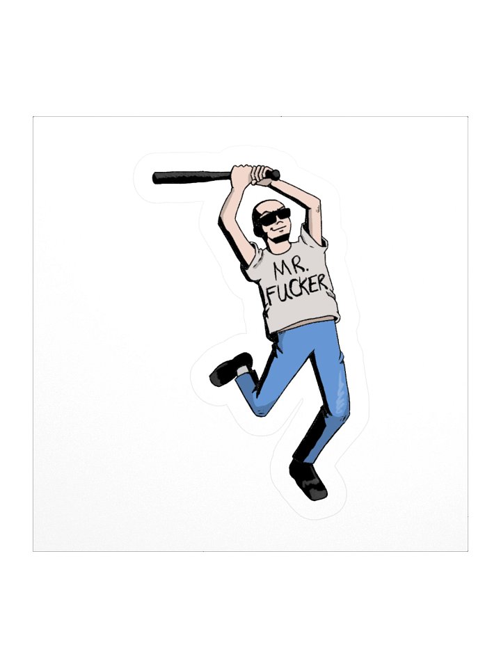 Mr. Fucker Bat Attack Sticker product image (1)