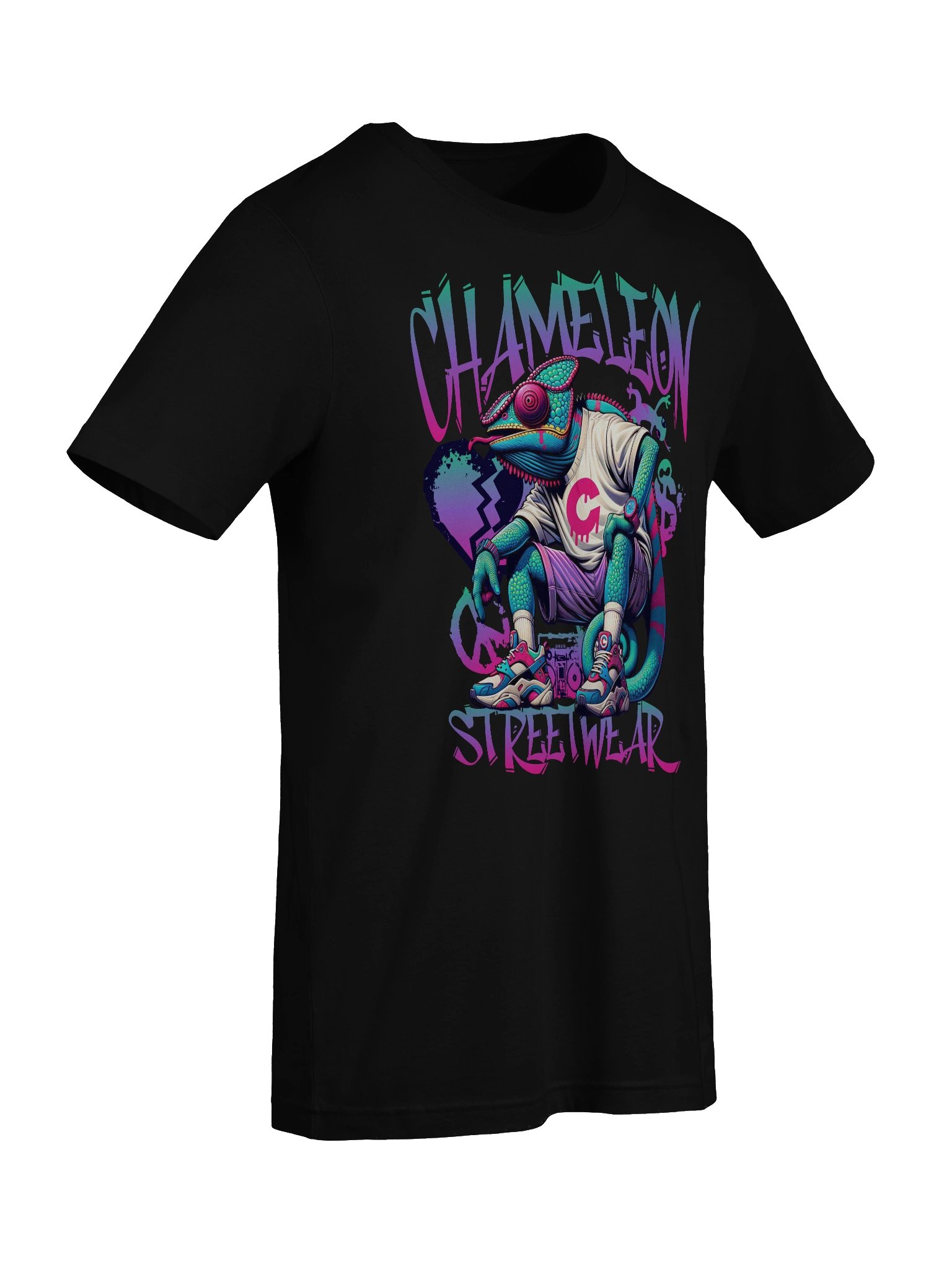 Chameleon Streetwear Urban Lizard Hip-Hop T-Shirt product image (9)