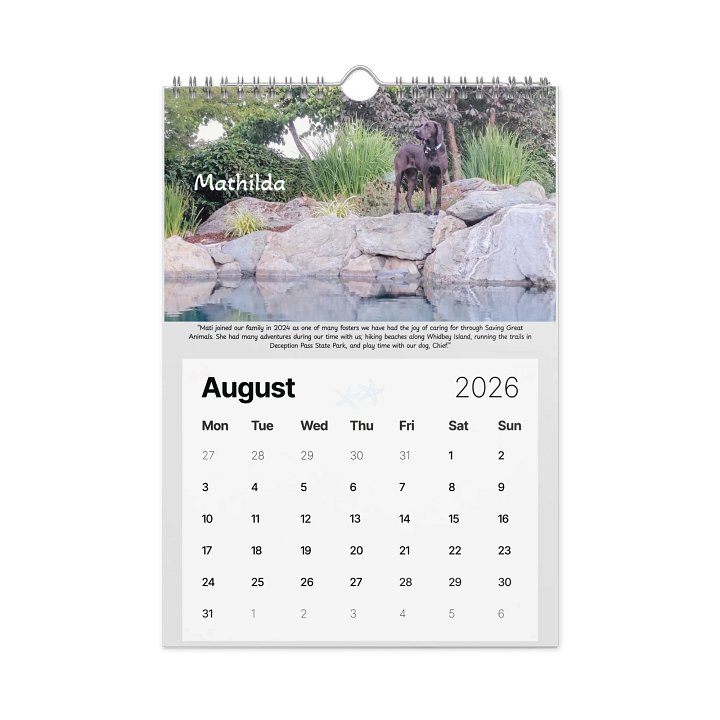 2026 Saving Great Animals Rescue Calendar product image (2)