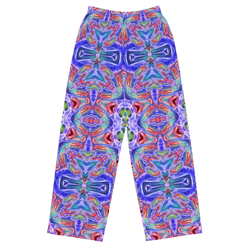 Blue Red Kaleidoscope Wideleg Pants product image (2)