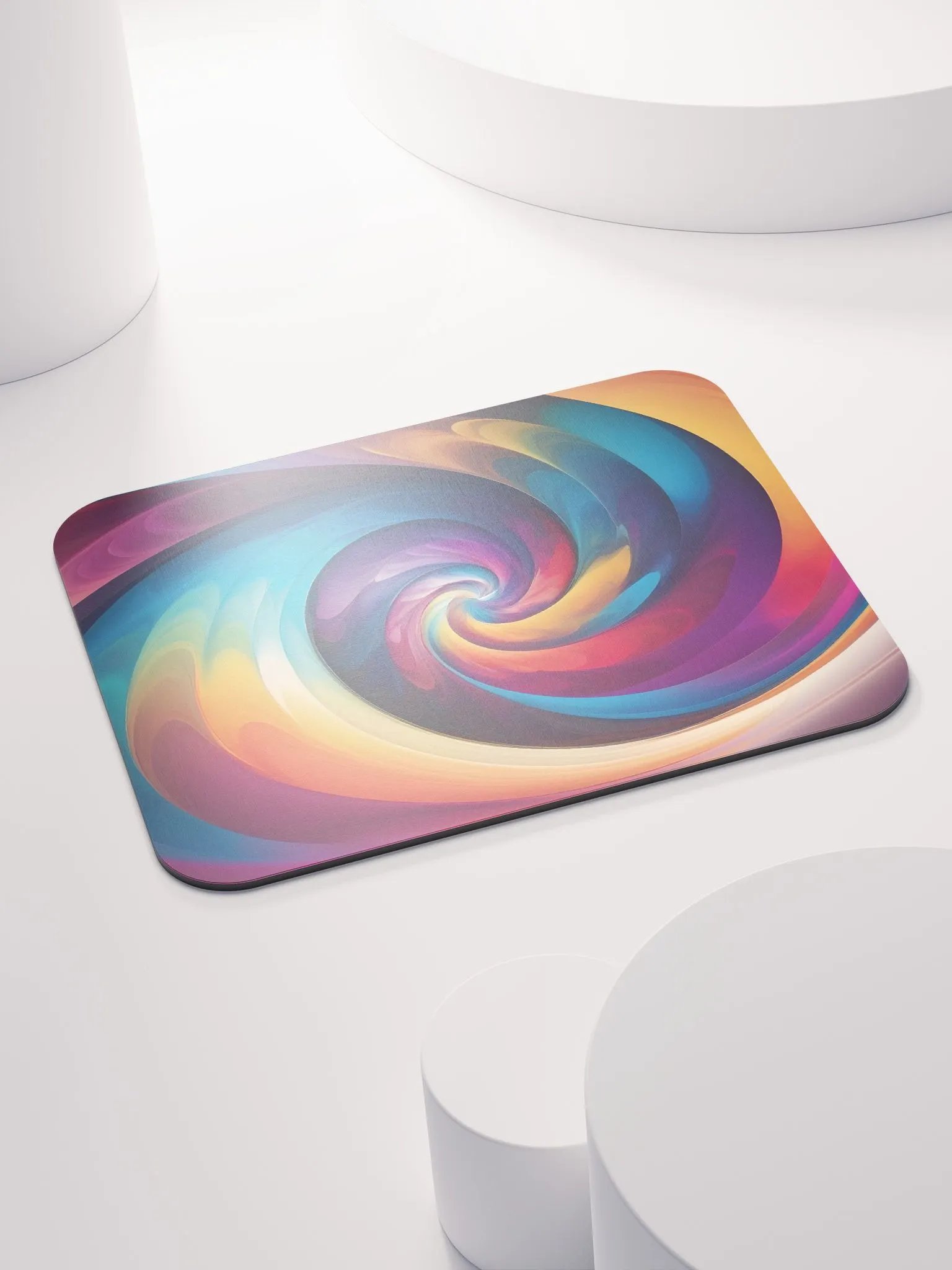 The Psychedelic Rainbow Spiral Classic Mouse Pad product image (4)